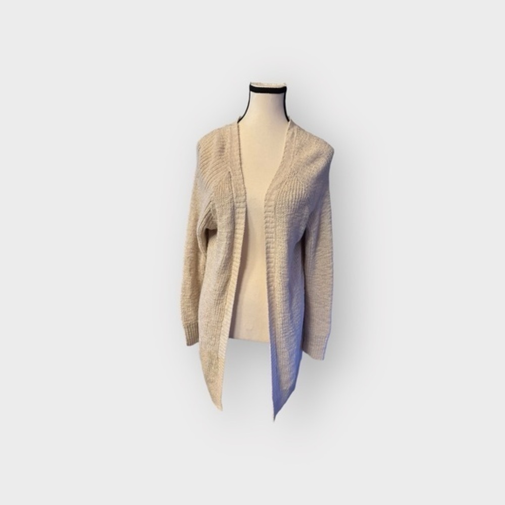 Women’s torrid 1 Oatmeal / Cream Knit Cardigan with Corset Laced Shoulders 14 16